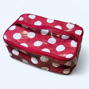 Kate Spade Red Polka Dot Cosmetic Bag